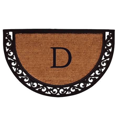 Calloway Mills Monogram Door Mat, Black, Natural, 24 in W x 36 in L 100102436D